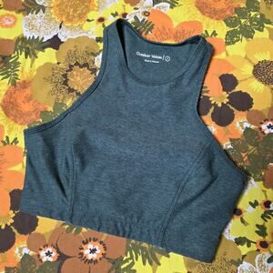 Outdoor Voices Athena Crop Top Hunter Green Performance Tank, sz Small